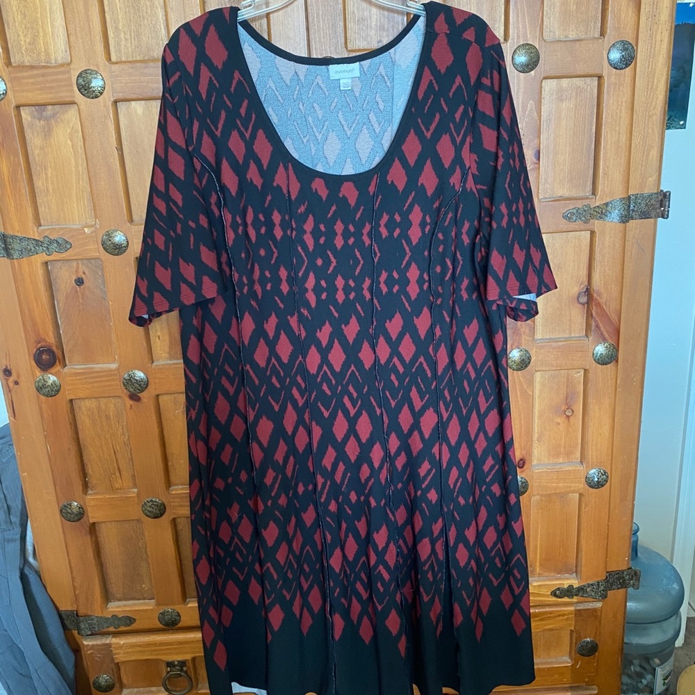 Red and Black Dress